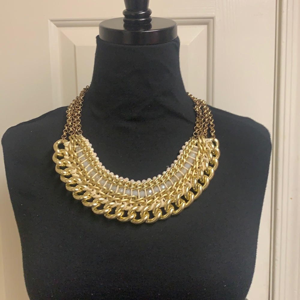 Gold necklace with beautiful bead detail